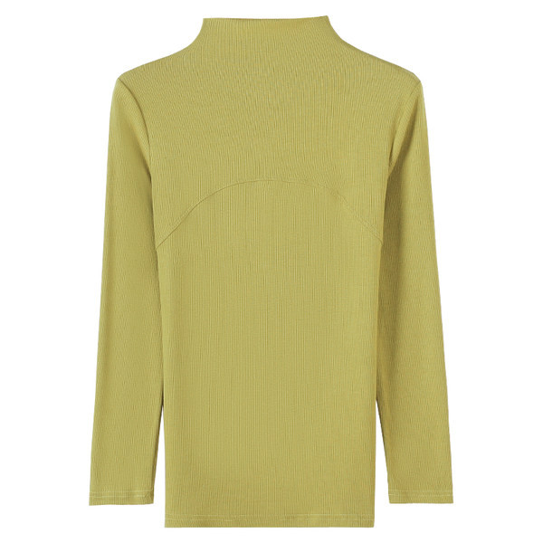 Vienkrāsains polo apkakles blūze sievietēm ar garām piedurknēm