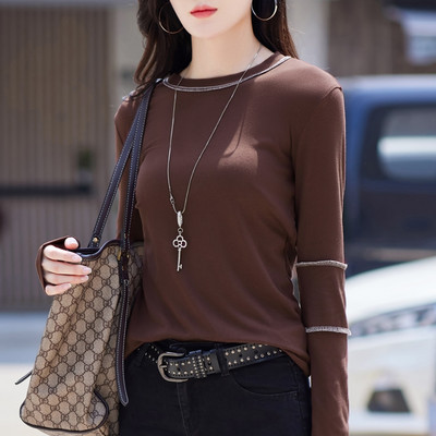 Brīva raksta sieviešu blūze ar garām piedurknēm