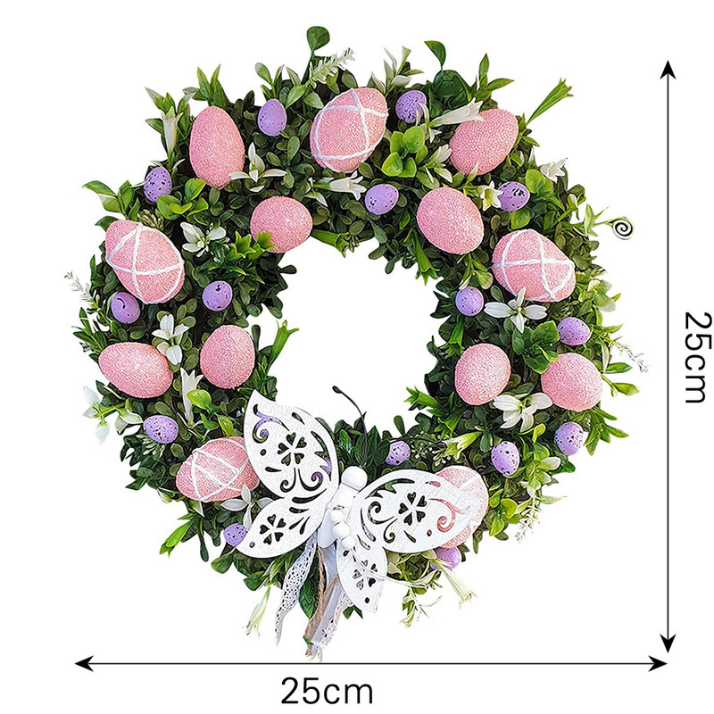 Velykų papuošimas 2022 m. vainiko durų dekoras Triušio kiaušinis Sezoninis pavasarinis girlianda Ornament Prop Namų dekoravimo akcentai Kabantys