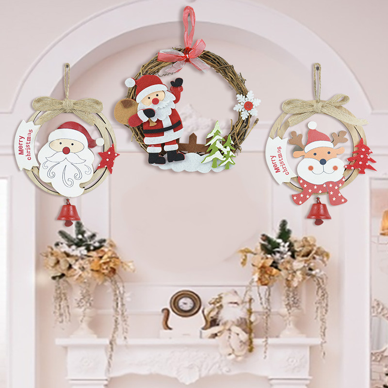 Coroană de Crăciun Mic Moș Crăciun Om de zăpadă Elk Pandantiv de Crăciun Decor de Crăciun Fericit pentru acasă Naviidad Pom Oranments Rechizite