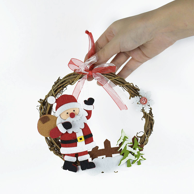 Coroană de Crăciun Mic Moș Crăciun Om de zăpadă Elk Pandantiv de Crăciun Decor de Crăciun Fericit pentru acasă Naviidad Pom Oranments Rechizite