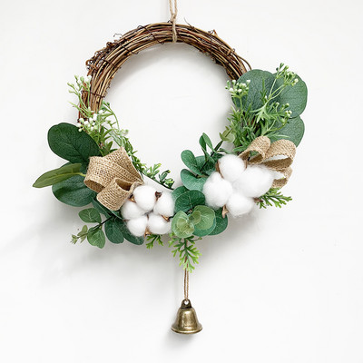 Rootangist kunstlillepärg uksele riputamiseks võltsroosi lilletaime pulmaripats vaniku seinakaunistus 20cm