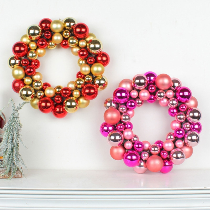 Χριστουγεννιάτικο στεφάνι με μπάλα 35cm Κρεμαστό στολίδι Κρεμαστό Κρεμαστό Προμήθειες για Χριστουγεννιάτικο Φεστιβάλ Πρωτοχρονιάς Διακόσμηση πόρτας για πάρτι B03E