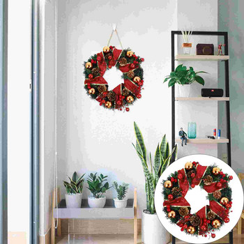 Χριστουγεννιάτικο κρεμαστό κρεμαστό στεφάνι γιρλάντα Festival Reef Flowerpine Cone Led Διακοσμητικό Δέντρο Φωτιστικό Τζάκι