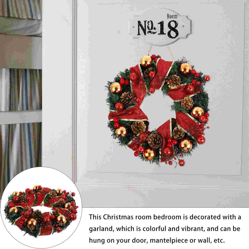 Pärg Jõulude rippuv ripats Garland Festival Reef Flowerpine koonus Led dekoratiivne kaunistus puu kaminavalgusti