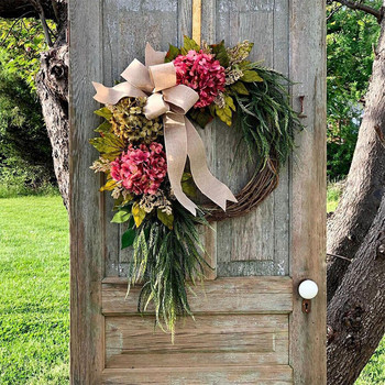 Στεφάνι τεχνητού λουλουδιού Γιρλάντα Μπροστινή πόρτα Κρεμαστό Στολίδι Γάμου εξωτερικού χώρου Παράθυρο Χριστουγεννιάτικος Κήπος E5w8