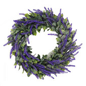 2020. gada jauns lavandas vainags, mākslīgi zaļas lapas, ziedu mājas piekariņi, piekaramie rotājumi priekšdurvju kāzu ballīšu dekorēšanai