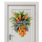 Uskrsni vijenac za vrata Kreativni vijenac od mrkve Dekoracija vijenca za uskršnju zabavu Festivalski vijenac za ulazna vrata Dekoracija doma