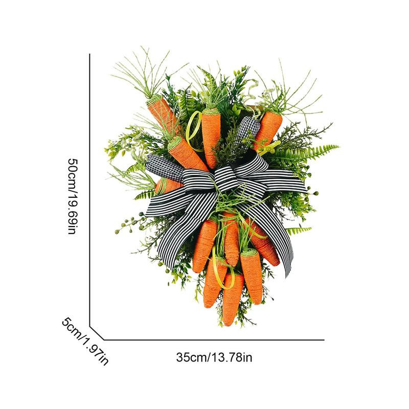 Uskrsni vijenac za vrata Kreativni vijenac od mrkve Dekoracija vijenca za uskršnju zabavu Festivalski vijenac za ulazna vrata Dekoracija doma