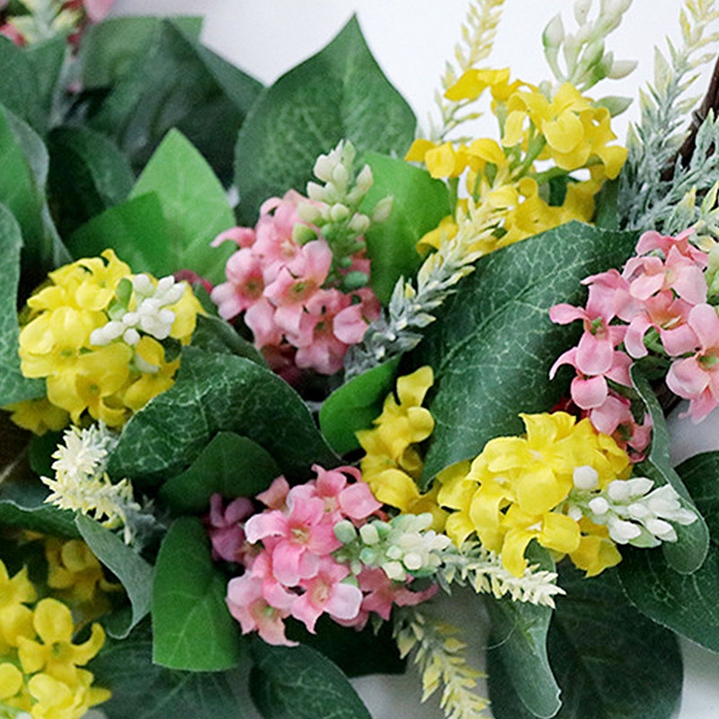 Χριστουγεννιάτικα στεφάνια 35cm Gypsophila Πράσινο Φύλλο Σαλόνι Επιτοίχια Διακόσμηση Αξεσουάρ σπιτιού Ψεύτικα φυτά Τεχνητά λουλούδια