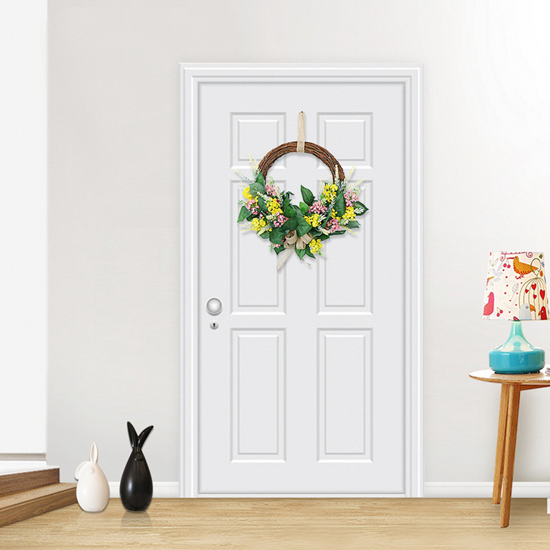 Χριστουγεννιάτικα στεφάνια 35cm Gypsophila Πράσινο Φύλλο Σαλόνι Επιτοίχια Διακόσμηση Αξεσουάρ σπιτιού Ψεύτικα φυτά Τεχνητά λουλούδια