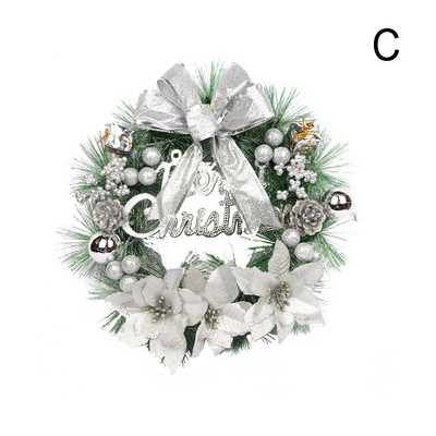 Χριστουγεννιάτικο στεφάνι τεχνητό φυτό Rattan Red Truck Round Berries Fall Front Simulation Door Hanging Garland Festive Decor R K4s4