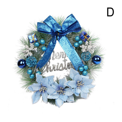 Χριστουγεννιάτικο στεφάνι τεχνητό φυτό Rattan Red Truck Round Berries Fall Front Simulation Door Hanging Garland Festive Decor R K4s4