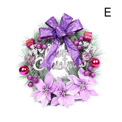 Χριστουγεννιάτικο στεφάνι τεχνητό φυτό Rattan Red Truck Round Berries Fall Front Simulation Door Hanging Garland Festive Decor R K4s4