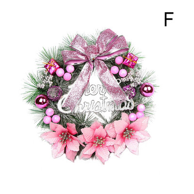 Χριστουγεννιάτικο στεφάνι τεχνητό φυτό Rattan Red Truck Round Berries Fall Front Simulation Door Hanging Garland Festive Decor R K4s4