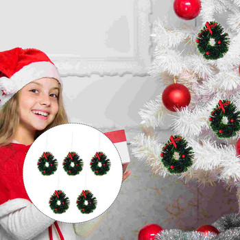 Χριστουγεννιάτικο στεφάνι Χριστουγεννιάτικη διακόσμηση γιορτινής τούρτας Μικρά στεφάνια Στολίδι Κρεμαστό Δέντρο Πάρτυ τοίχου Μινιατούρα Πάνω Πόρτα Άγιος Βασίλης