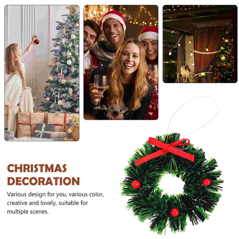 Χριστουγεννιάτικο στεφάνι Χριστουγεννιάτικη διακόσμηση γιορτινής τούρτας Μικρά στεφάνια Στολίδι Κρεμαστό Δέντρο Πάρτυ τοίχου Μινιατούρα Πάνω Πόρτα Άγιος Βασίλης