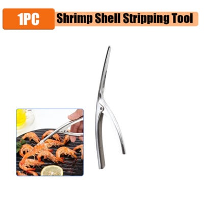 6 viename krevečių skutimo peilis 304 nerūdijančio plieno krevetės Devein žievelės krevečių peilis Daugiafunkcis omarų lukštų lupimo įrankis jūros gėrybių įrankis