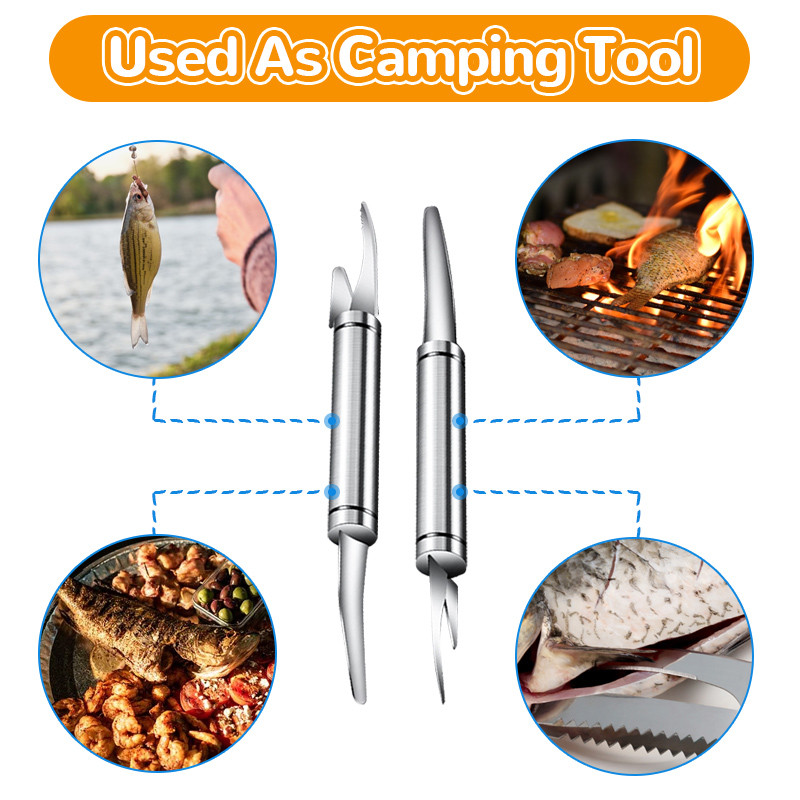 6 viename krevečių skutimo peilis 304 nerūdijančio plieno krevetės Devein žievelės krevečių peilis Daugiafunkcis omarų lukštų lupimo įrankis jūros gėrybių įrankis