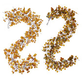 Ghirlandă de toamnă frunze de arțar, 6,6 ft simulare de toamnă frunze de arțar rattan decorare plante artificiale viță de vie de Halloween frunze de arțar rattan