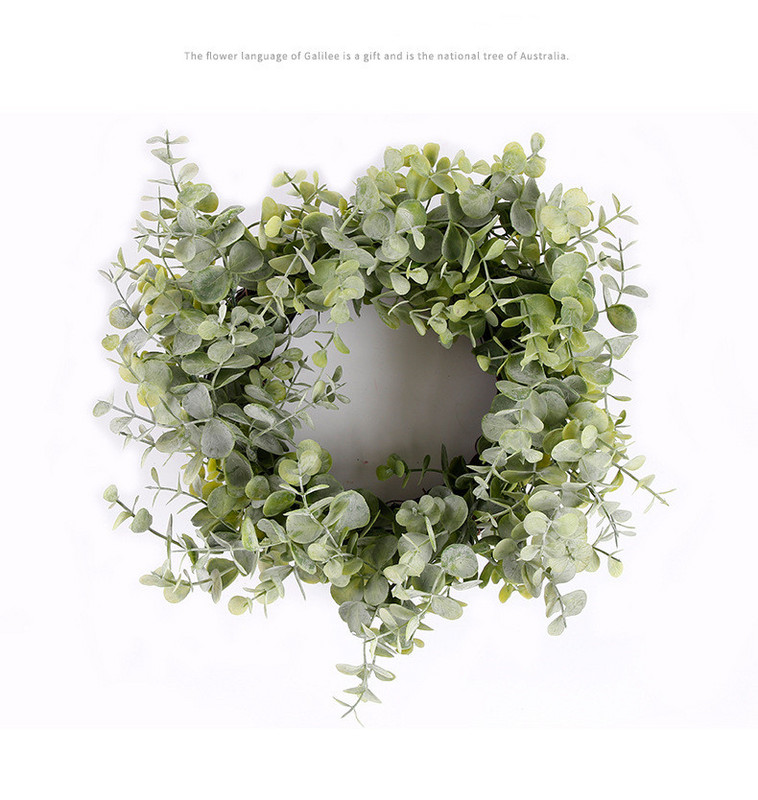 Inel de eucalipt din plastic acasa decor dormitor gradina decor petrecere plante artificiale living birou decoratiuni de craciun