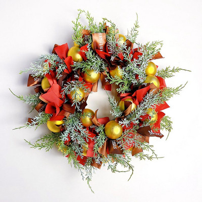 Božićni vijenac Umjetni češer Vjenac od crvenih bobica Viseći ukrasi Zidni ukrasi za ulazna vrata Vijenac za božićno drvce