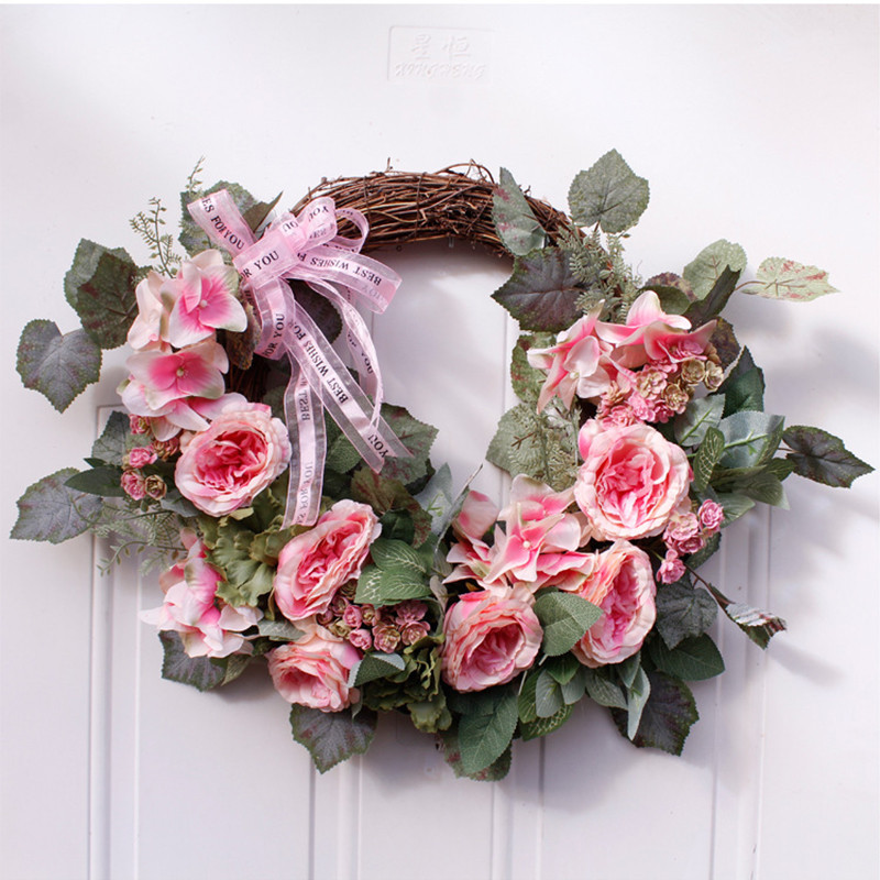 Simuleeritud rikkalik ja üllas pojengipärg Poolringikujuline kunstpärg, isetehtud pulmapeo ripats, jõulukink