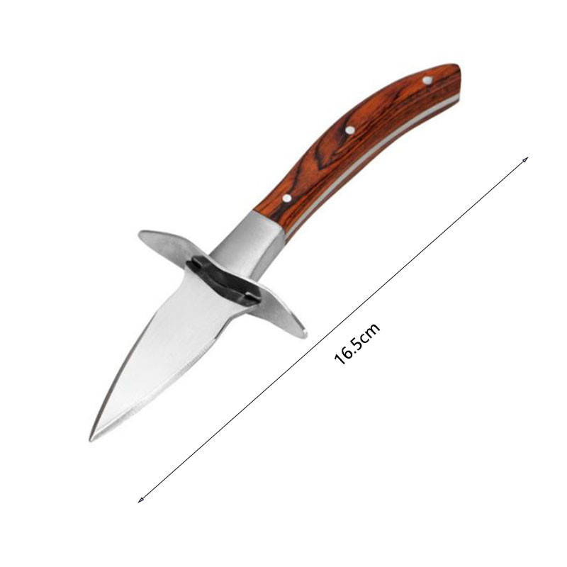 Unelte pentru stridii din oțel inoxidabil cu mâner antiderapant din lemn, teacă din piele și mănuși rezistente, instrumente pentru fructe de mare, gadgeturi