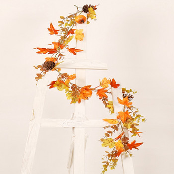 100 εκ. Φθινοπωρινό Σφενδάμι Γιρλάντα Κρεμαστό Στολίδι Τεχνητή Φθινοπωρινή γιρλάντα Ημέρα των Ευχαριστιών για Γαμήλιο Πάρτυ στο Σπίτι R7UB