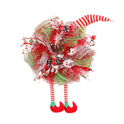 Peokärg Kerge jõulupärg Lihtsa paigaldusega Dekoratiivne jõulupärg kahe pikkade jalgade kaunistusega