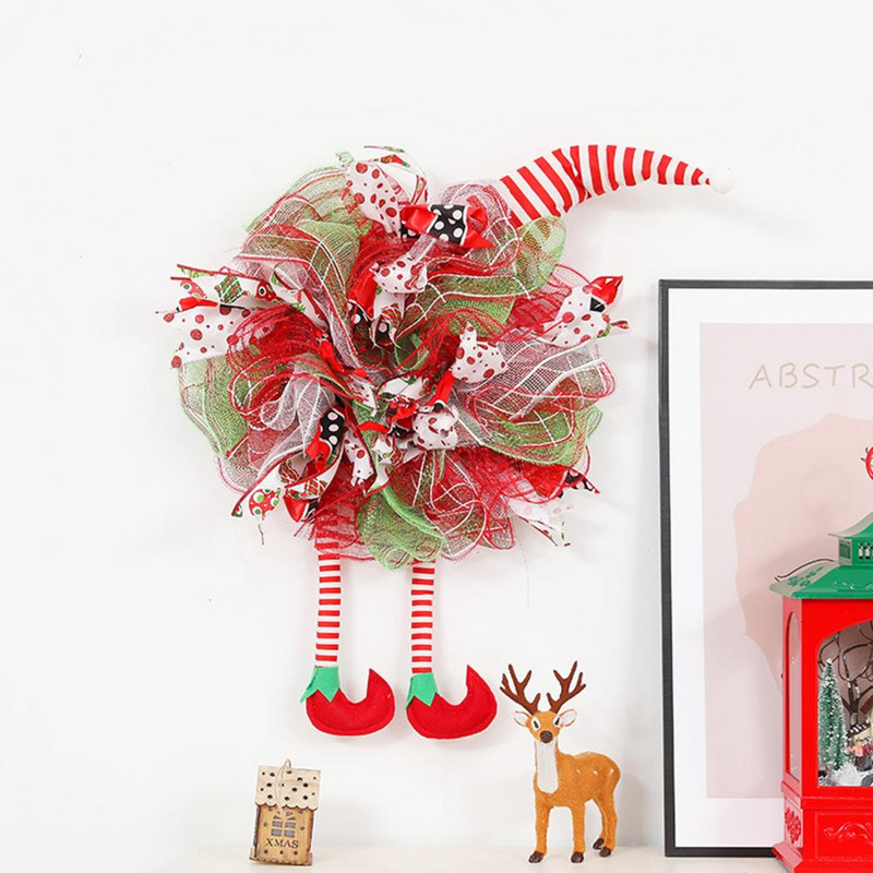 Peokärg Kerge jõulupärg Lihtsa paigaldusega Dekoratiivne jõulupärg kahe pikkade jalgade kaunistusega