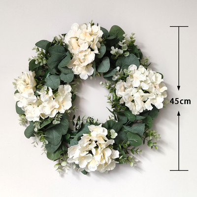 Diverse stiluri de coroană de flori artificiale, agățată pe perete, ornament pentru ușă, decorarea casei, ghirlandă de eucalipt pentru Crăciun, Anul Nou