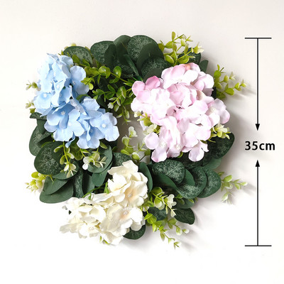 Diverse stiluri de coroană de flori artificiale, agățată pe perete, ornament pentru ușă, decorarea casei, ghirlandă de eucalipt pentru Crăciun, Anul Nou