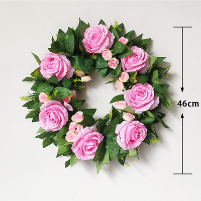 Diverse stiluri de coroană de flori artificiale, agățată pe perete, ornament pentru ușă, decorarea casei, ghirlandă de eucalipt pentru Crăciun, Anul Nou