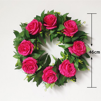 Diverse stiluri de coroană de flori artificiale, agățată pe perete, ornament pentru ușă, decorarea casei, ghirlandă de eucalipt pentru Crăciun, Anul Nou