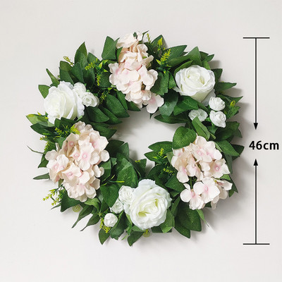 Diverse stiluri de coroană de flori artificiale, agățată pe perete, ornament pentru ușă, decorarea casei, ghirlandă de eucalipt pentru Crăciun, Anul Nou