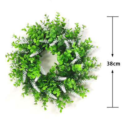 Diverse stiluri de coroană de flori artificiale, agățată pe perete, ornament pentru ușă, decorarea casei, ghirlandă de eucalipt pentru Crăciun, Anul Nou