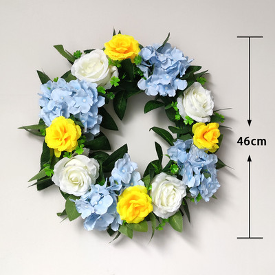 Diverse stiluri de coroană de flori artificiale, agățată pe perete, ornament pentru ușă, decorarea casei, ghirlandă de eucalipt pentru Crăciun, Anul Nou