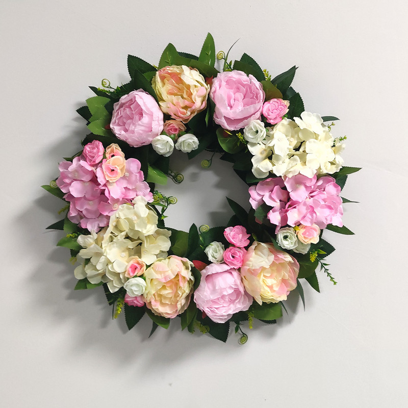 Diverse stiluri de coroană de flori artificiale, agățată pe perete, ornament pentru ușă, decorarea casei, ghirlandă de eucalipt pentru Crăciun, Anul Nou