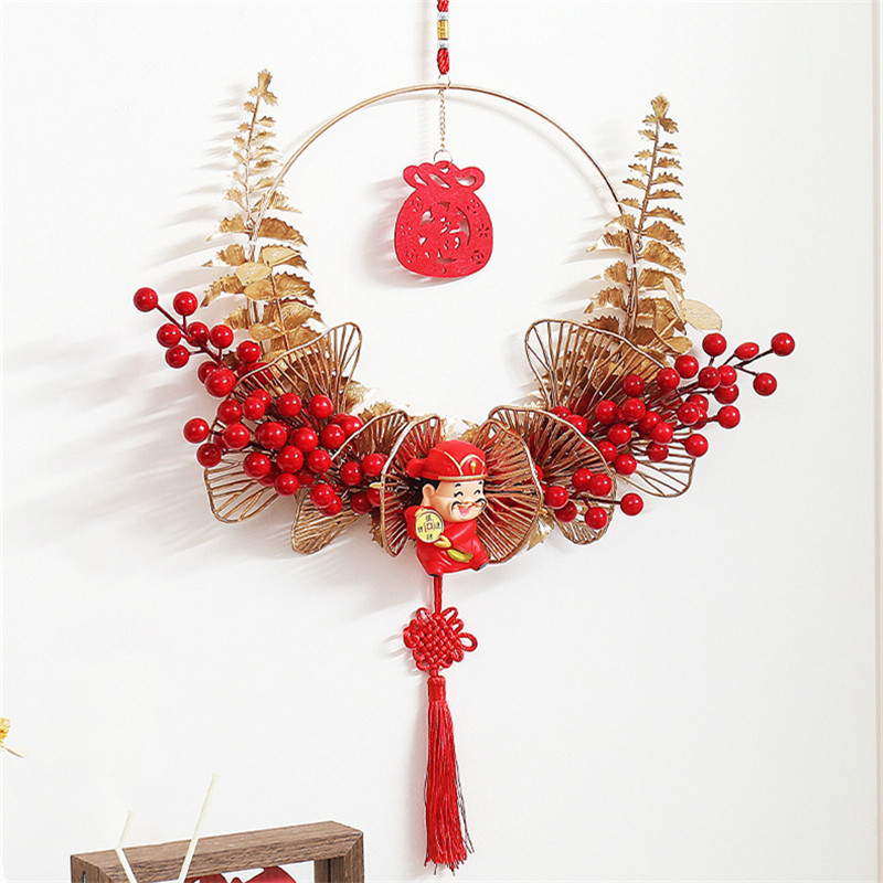 Sarkanā Ķīnas Fortune karājās ķīniešu laternas Jaungada kulons Mājas dekors Good Luck Ornaments Durvis Ķīniešu mezglu svētīšanas festivāls