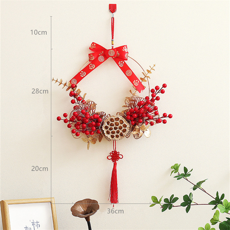 Sarkanā Ķīnas Fortune karājās ķīniešu laternas Jaungada kulons Mājas dekors Good Luck Ornaments Durvis Ķīniešu mezglu svētīšanas festivāls