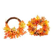 34 εκ. Χριστουγεννιάτικο αποκριάτικο στεφάνι φθινοπώρου Τεχνητό φθινοπωρινό σφενδάμου φύλλο κολοκύθες Συγκομιδή Ευχαριστιών Μπροστινή πόρτα κρεμαστό πάρτι γιρλάντα