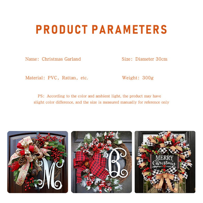 Ghirlande Artificiale Coronițe Decorare Coroană pentru Ușă Creativă de Crăciun Fereastră de Casă Decorare de Crăciun
