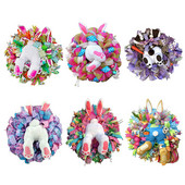 Värvilised lihavõttejänese vanikud ukseehted seinakaunistused jänku lihavõttepeo munad head lihavõttepidu kodukaunistused