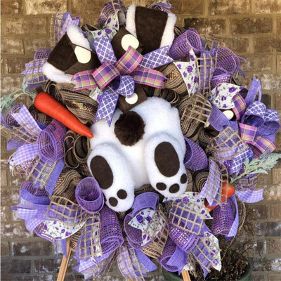 Värvilised lihavõttejänese vanikud ukseehted seinakaunistused jänku lihavõttepeo munad head lihavõttepidu kodukaunistused