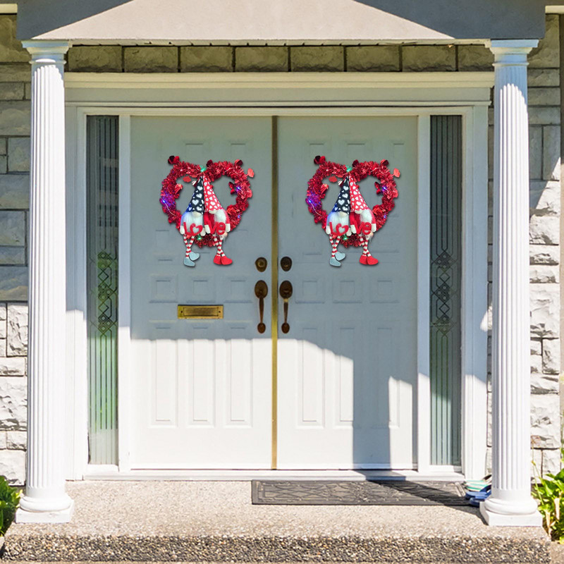 Ziua Îndrăgostiților Coronițe în formă de inimă Ornamente Cadou Două păpuși fără chip Ghirlande Decorare cu pandantiv Petrecere 2022 Scrisoare de dragoste Nou