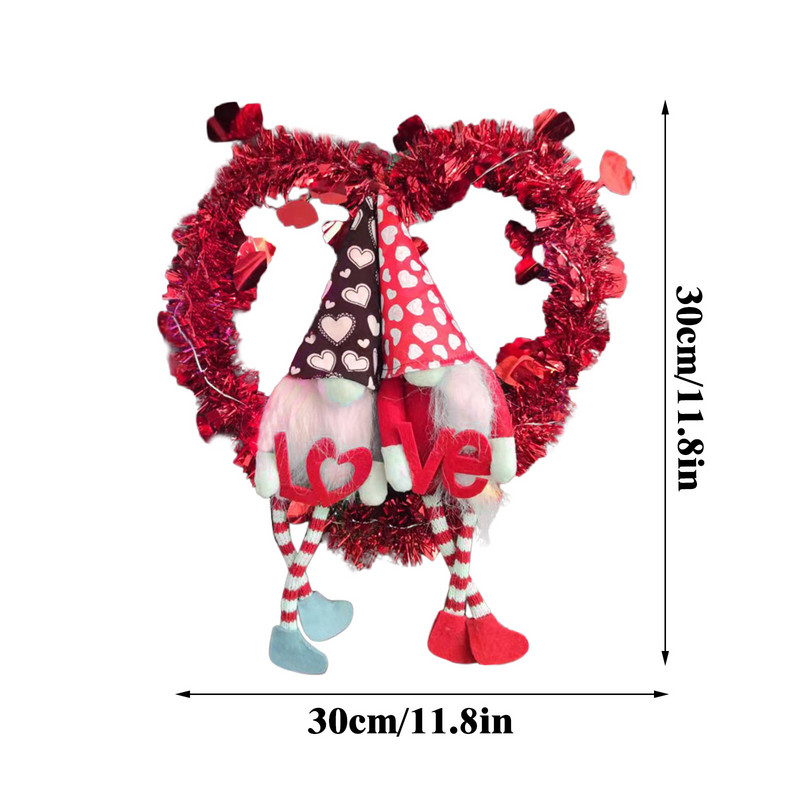 Ziua Îndrăgostiților Coronițe în formă de inimă Ornamente Cadou Două păpuși fără chip Ghirlande Decorare cu pandantiv Petrecere 2022 Scrisoare de dragoste Nou