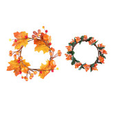 Pânză de mătase Frunze Lumânări Inele Coroane Ghirlandă pentru Decor Halloween de Anul Nou