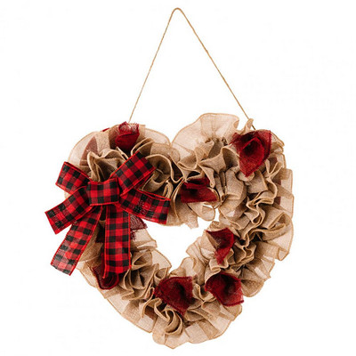Εξαιρετικό μενταγιόν γιρλάντα για την ημέρα του Αγίου Βαλεντίνου DIY στεφάνι για την ημέρα του Αγίου Βαλεντίνου Καρό Διακοσμητικό Στολίδι στεφάνι του Αγίου Βαλεντίνου
