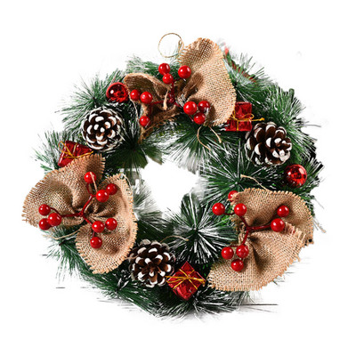 Uus jõulukaunistus pärg Käsitsi valmistatud simulatsioon Jõulupärja uks rippuvad aknarekvisiidid, kaunistus